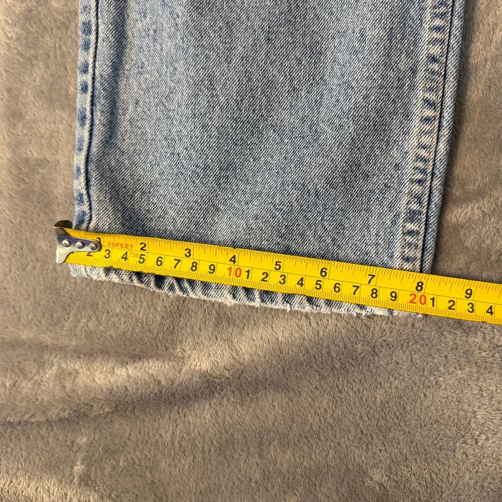 Vintage Wrangler Mens 42x30 Light Wash Straight Leg Denim Jeans USA Made *STAINS